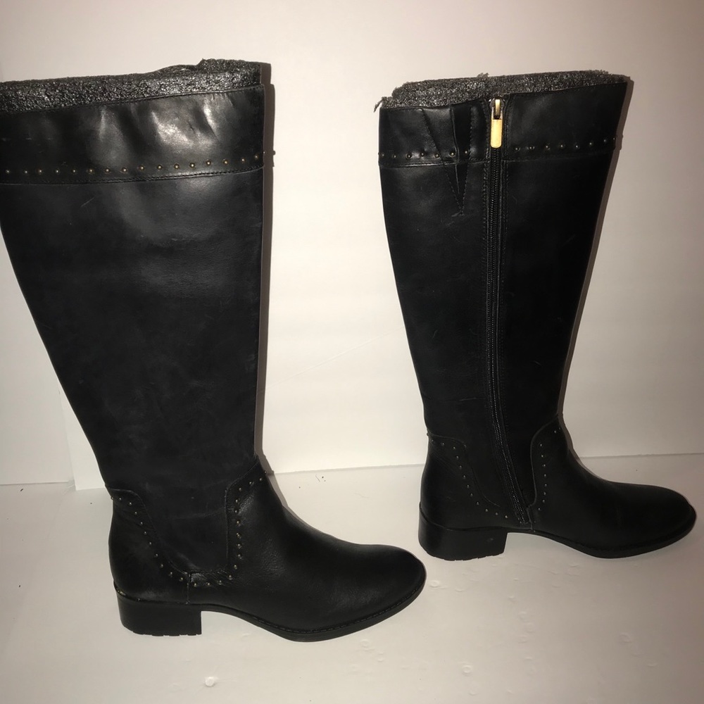 NWOT Circa Joan &David Leather Grommet Riding Boot